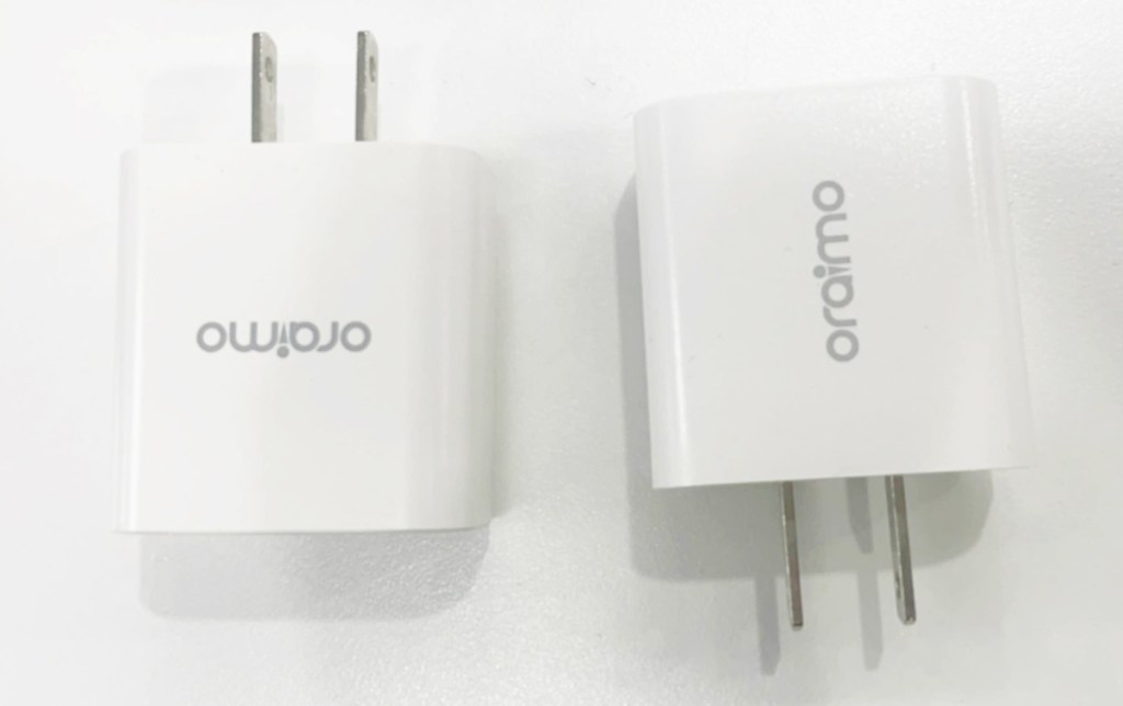 two white usb-c wall charger blocks
