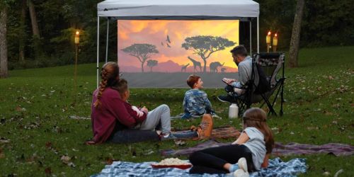 Upgrade Movie Night For Under $20 with an Ozark Trail Projection Screen from Walmart