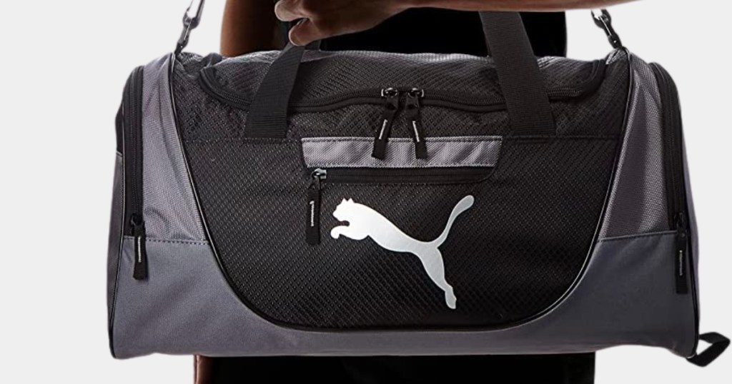 puma duffel bag with logo