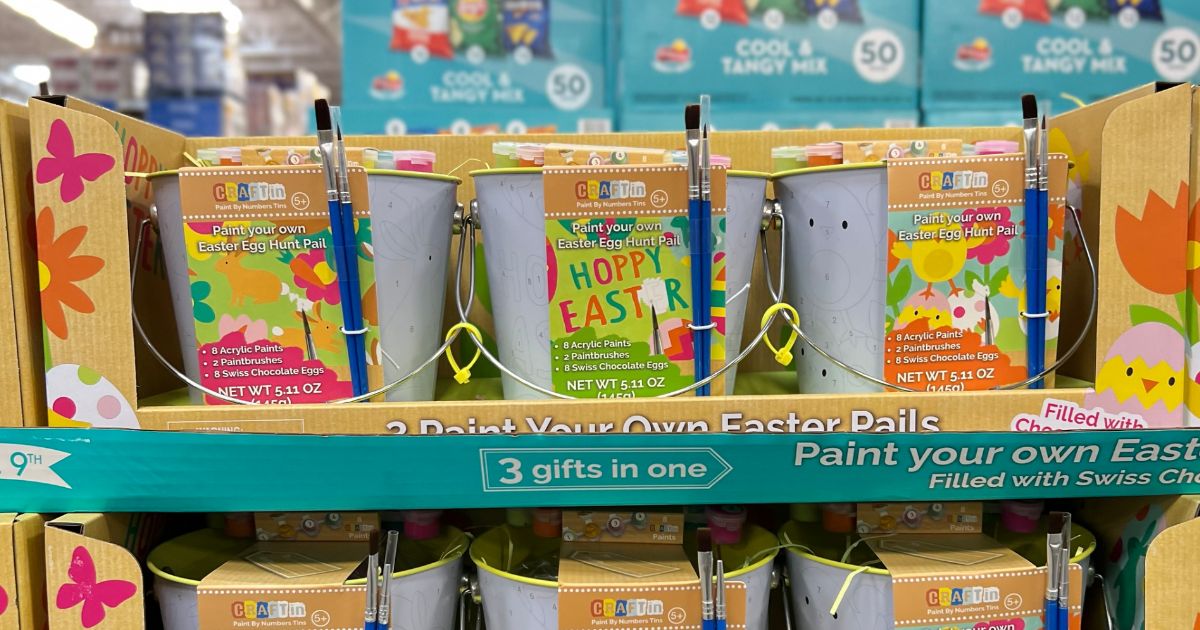 Paint your own easter pail on the shelf in sam's club