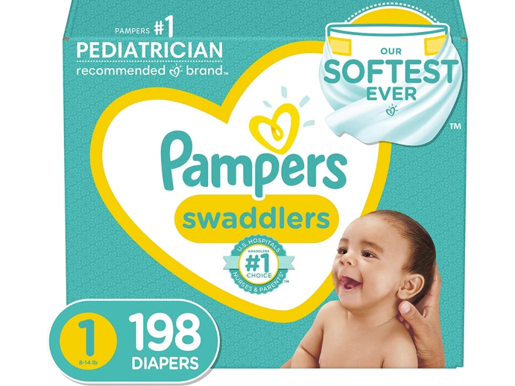 Pampers Swaddlers Size 1/Newborn Diapers 180-Count