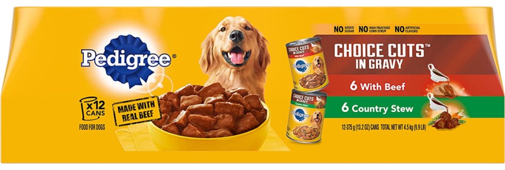Pedigree Choice Cuts In Gravy Adult Canned Soft Wet Dog Food Variety Pack 12 Count