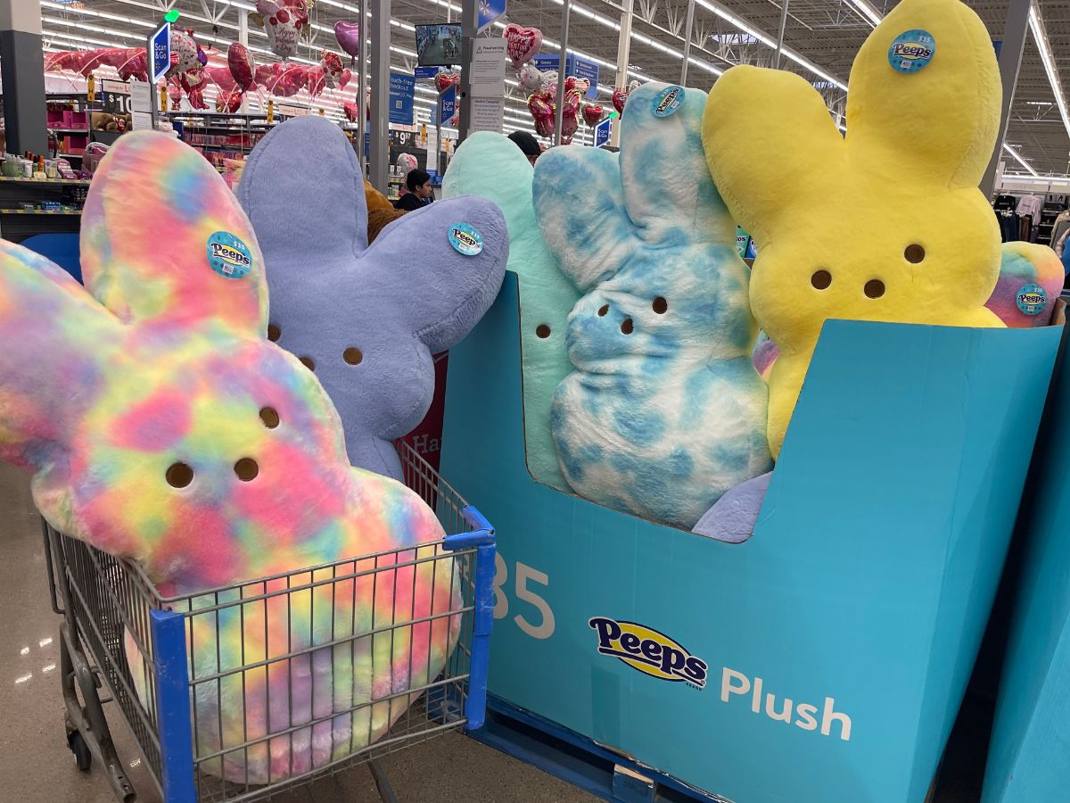 Peeps Plush Bunny Squeaky Toy (blue) : Target
