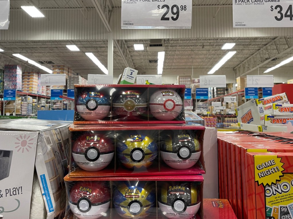 Pokemon Poke Ball 3 Pack display at same club