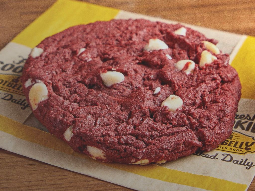 A red velvet cookie from Potbelly 