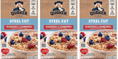 Quaker Instant Steel Cut Oatmeal 8-Count Only $2.32 Shipped on Amazon (Regularly $7)