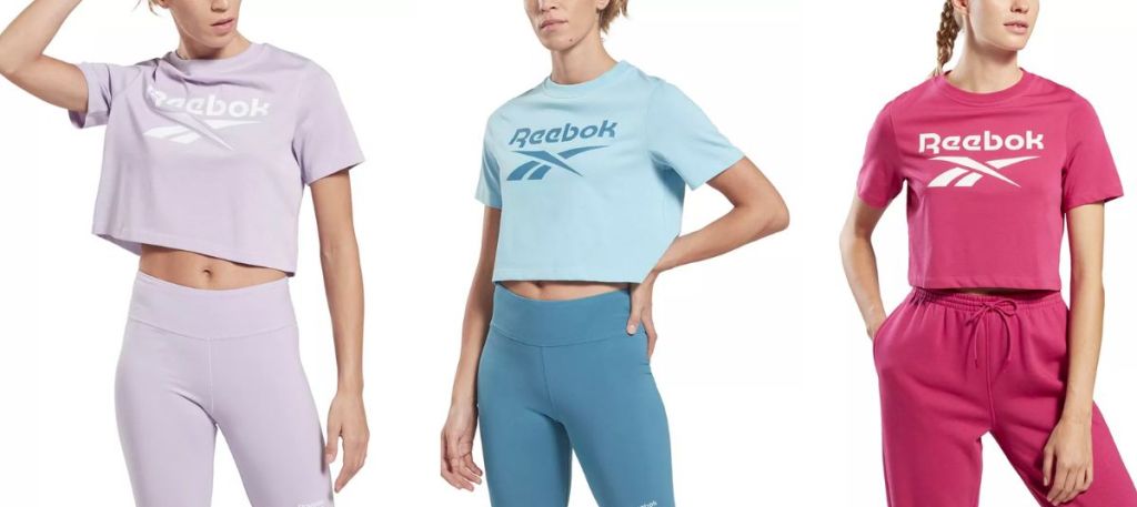 REEBOK Women's Identity Logo Cropped T-Shirt, A Macy's Exclusive