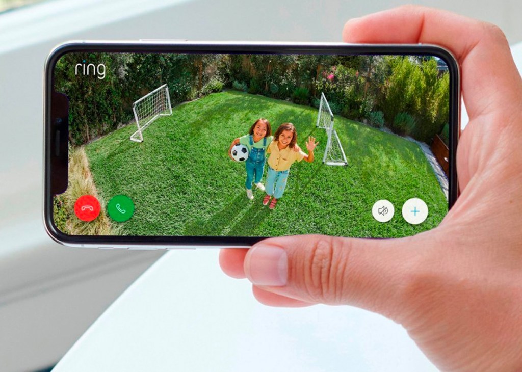 Ring Spotlight Cam Plus video being viewed on a smartphone