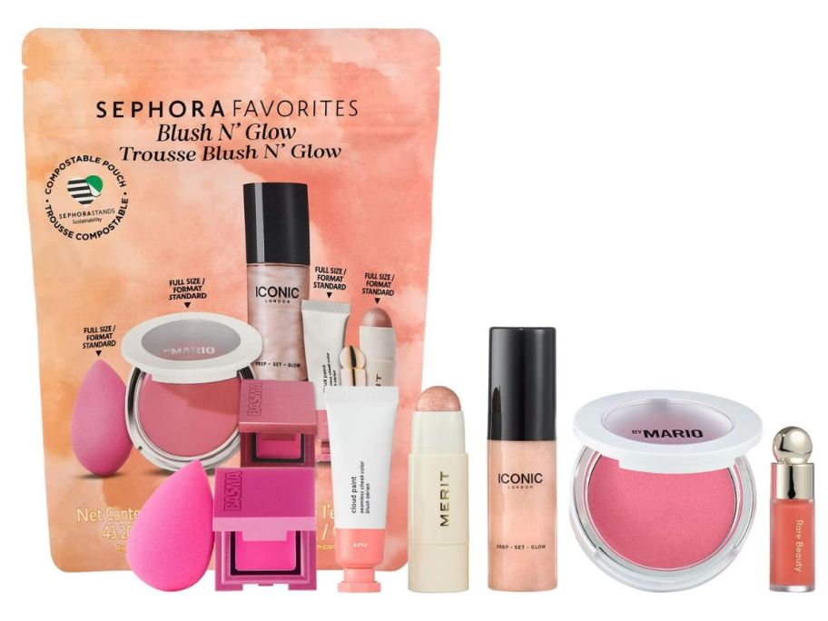 Sephora Favorites Blush N' Glow Blush Makeup Value Set stock image
