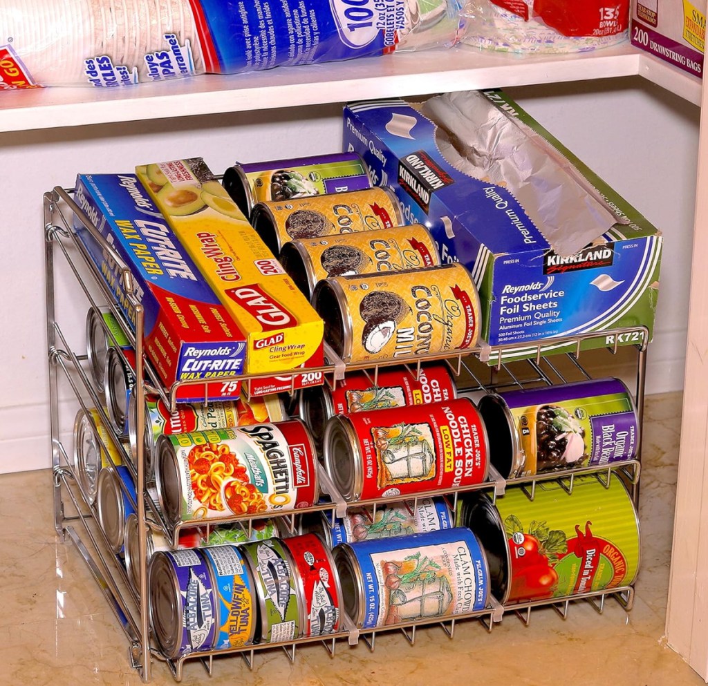 The Simple Houseware Stackable Can Rack 