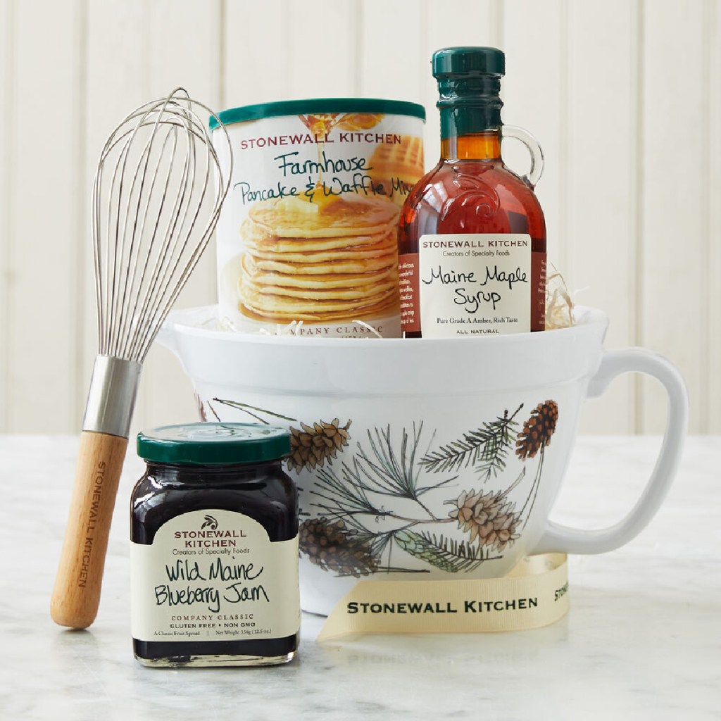 Stonewall Kitchen Maine Breakfast Food Basket gift which is a perfect Christmas gift basket