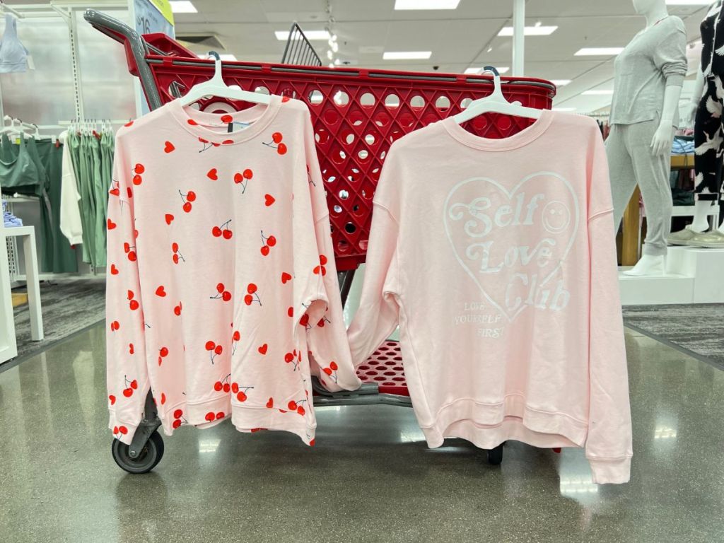 Target Valentine's Cherry and Self Love Club Shirts