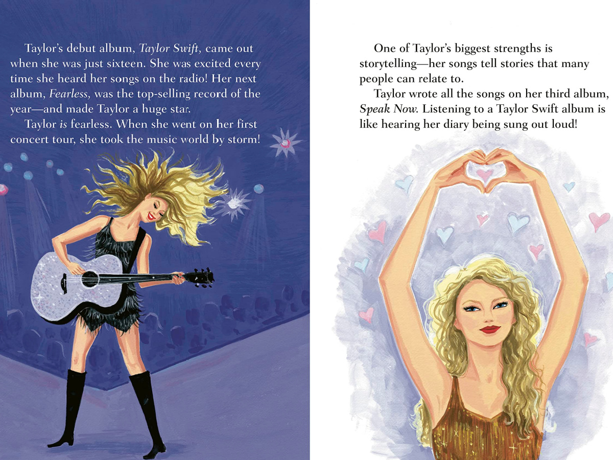 Taylor Swift_ A Little Golden Book Biography opened to select page
