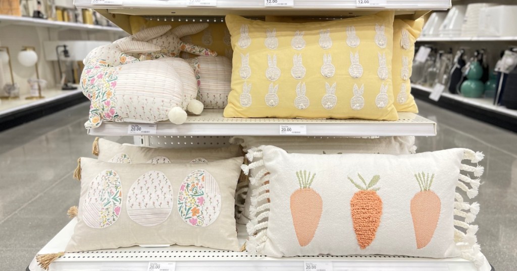 threshold easter pillows on target store shelves