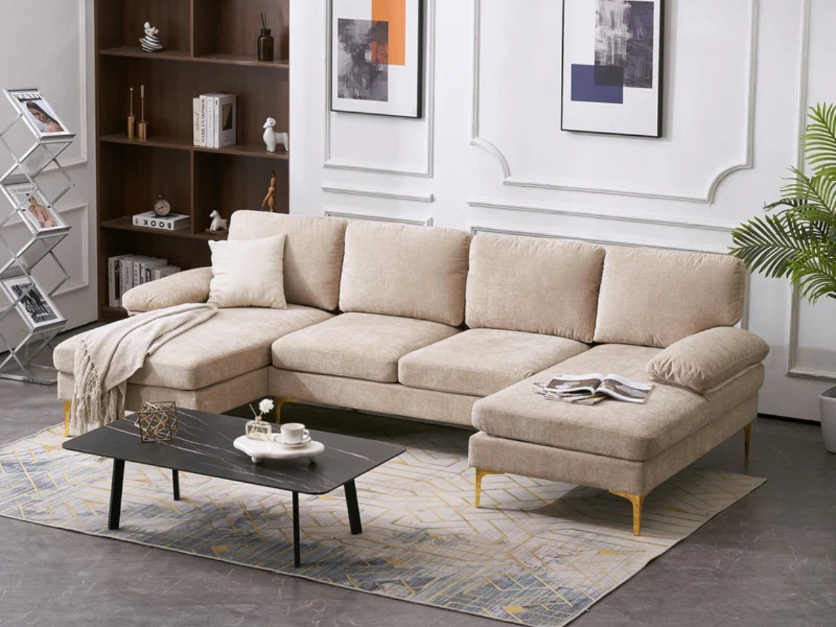sectional sofa in living room