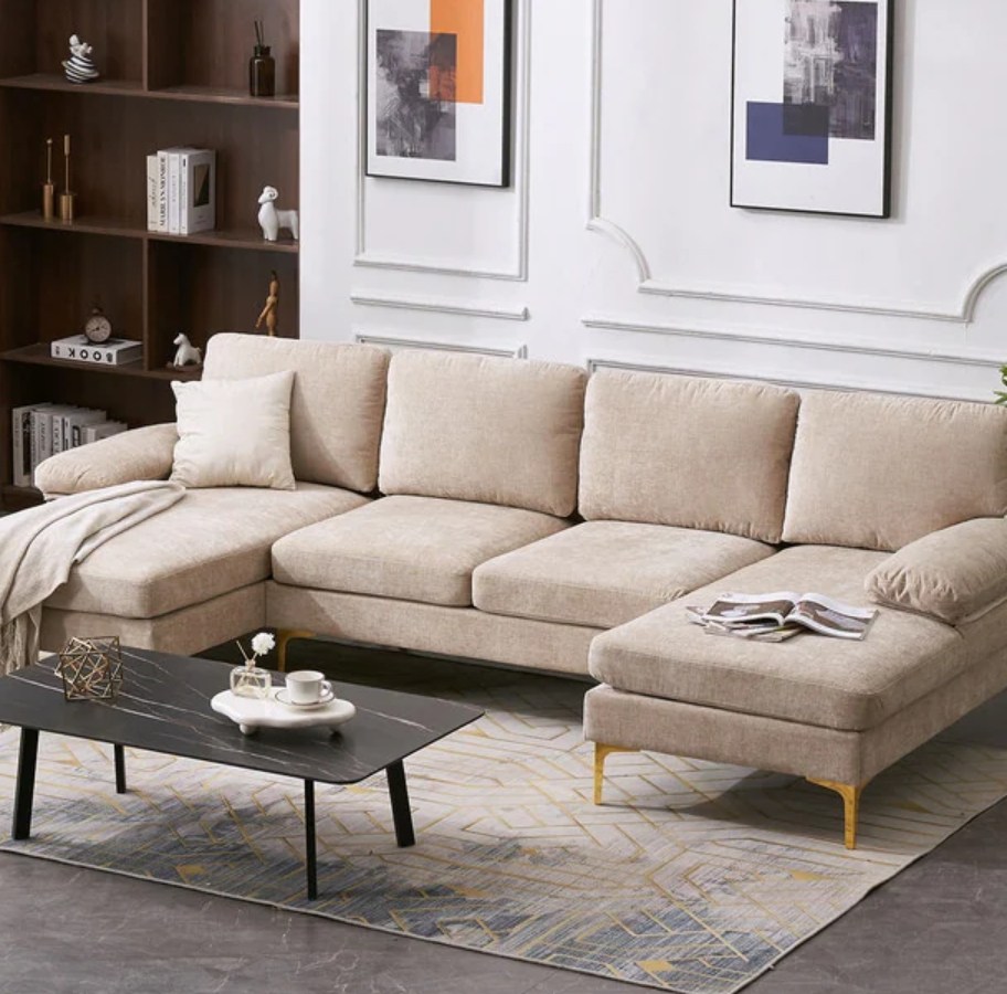 sectional sofa in living room