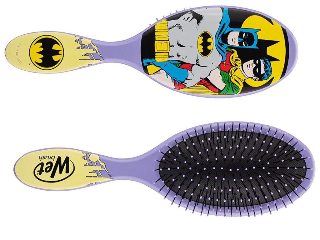 Hairbrush with pictures of Batman and Robin