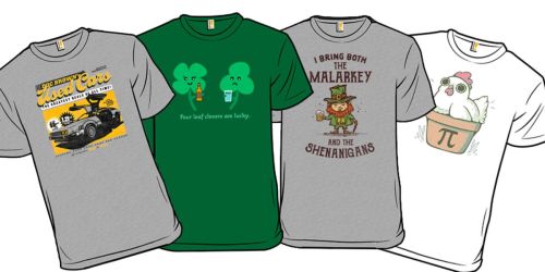 FOUR Graphic Tees Just $20.40 Shipped for Amazon Prime Members on Woot | Includes St. Patrick’s Day Styles