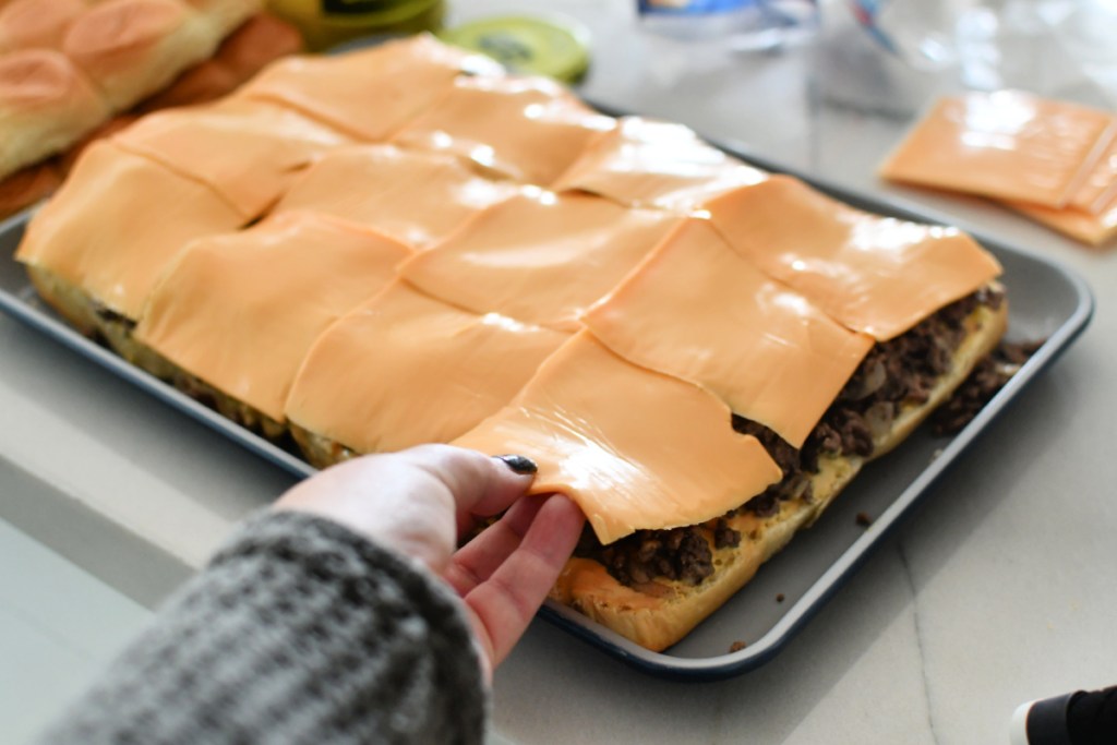 adding cheese to copycat big mac sandwiches