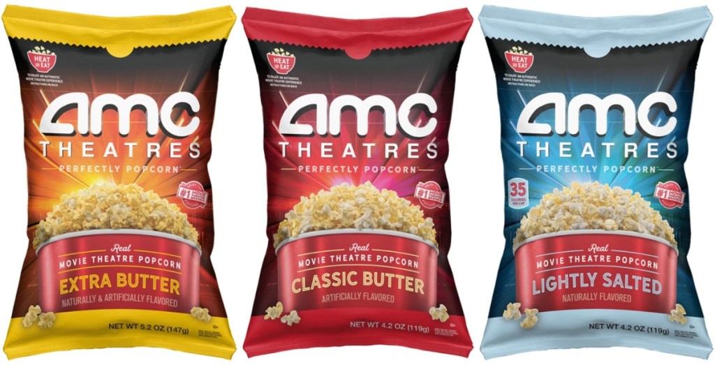 3 bags of AMC popcorn