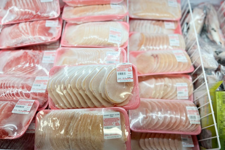 frozen meat at asian market