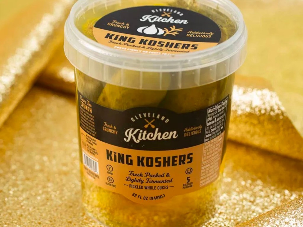 jar of cleveland king kosher pickles