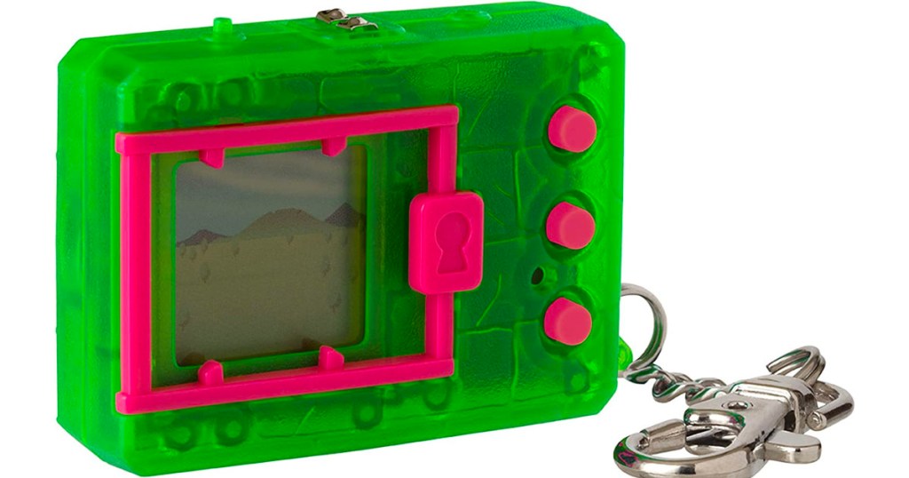 digimon toy in neon green
