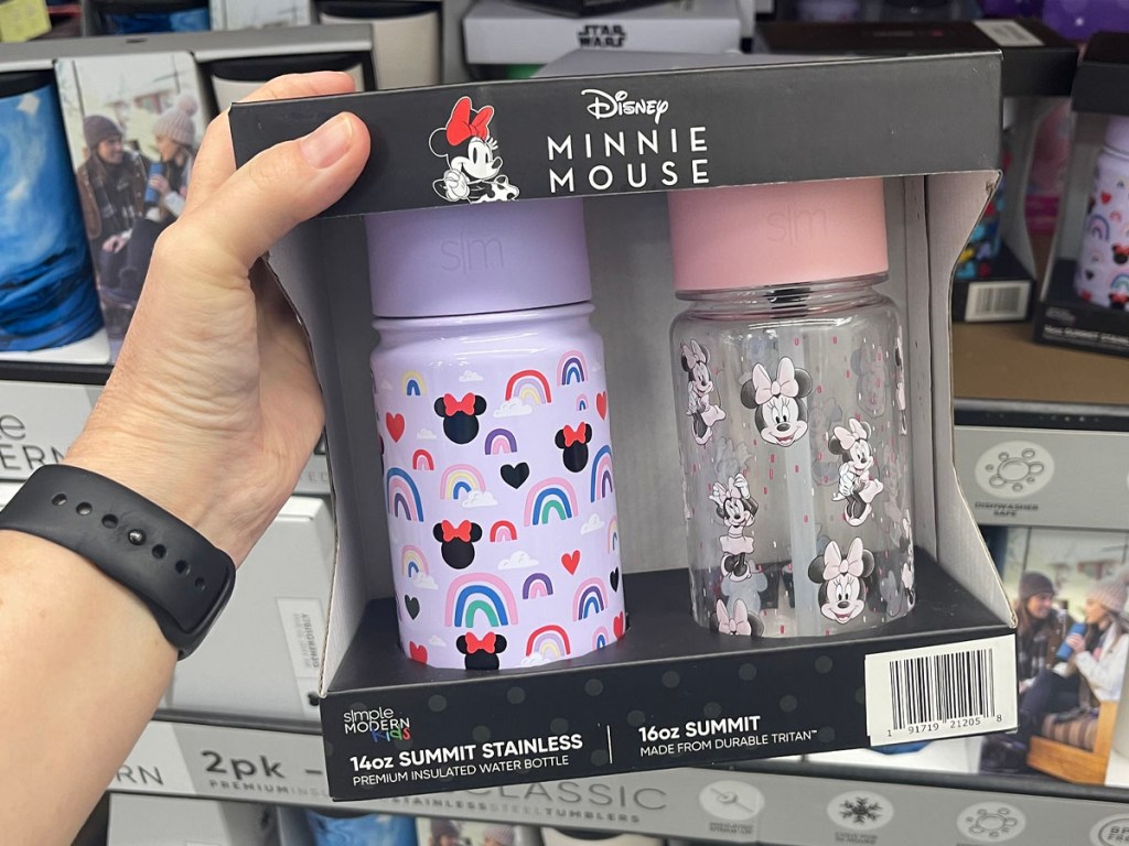 hand holding minnie mouse simple modern 2-pack cups