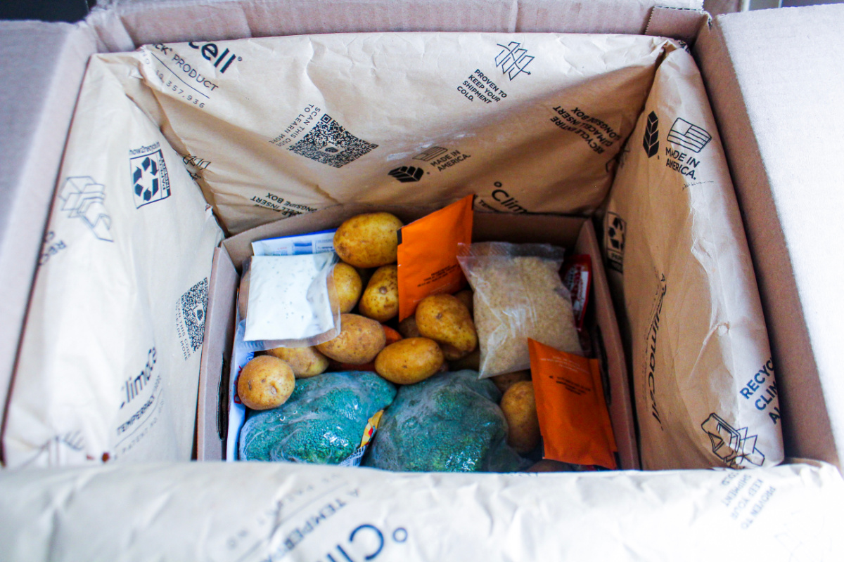 food in insulated box