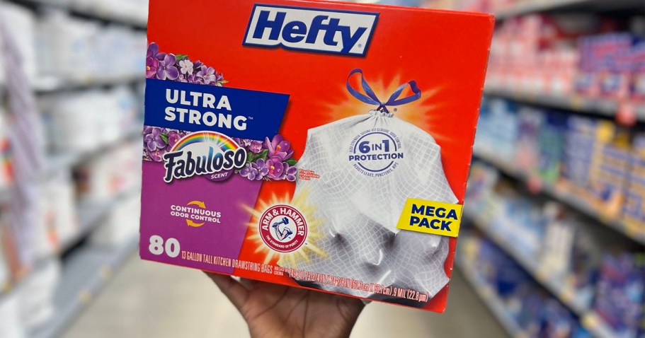 Hefty Ultra Strong 13-Gallon 80-Count Trash Bags Just $10.99 Shipped for Prime Members