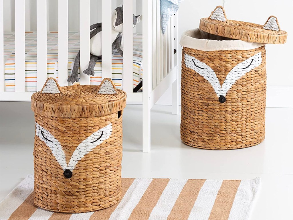 honey can do fox shaped storage baskets