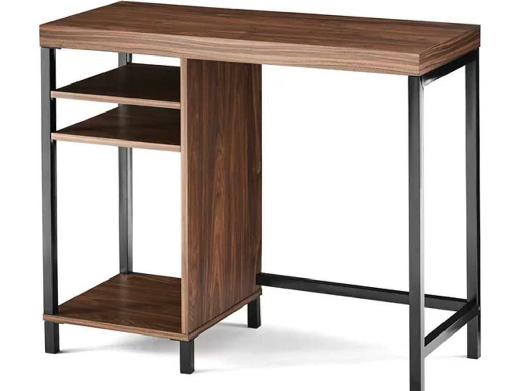 mainstays brown computer desk stock image