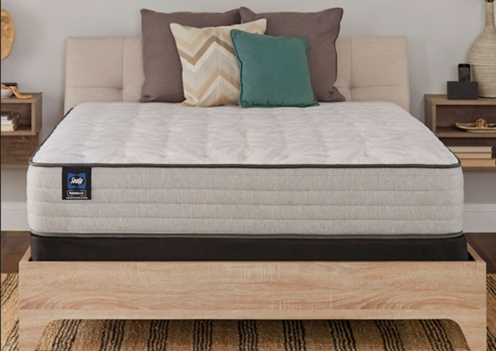 sealy mattress in boho bedroom 