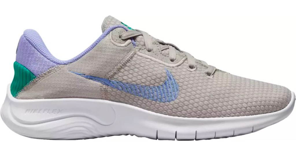 nike gray and purple experience 11 running shoes 