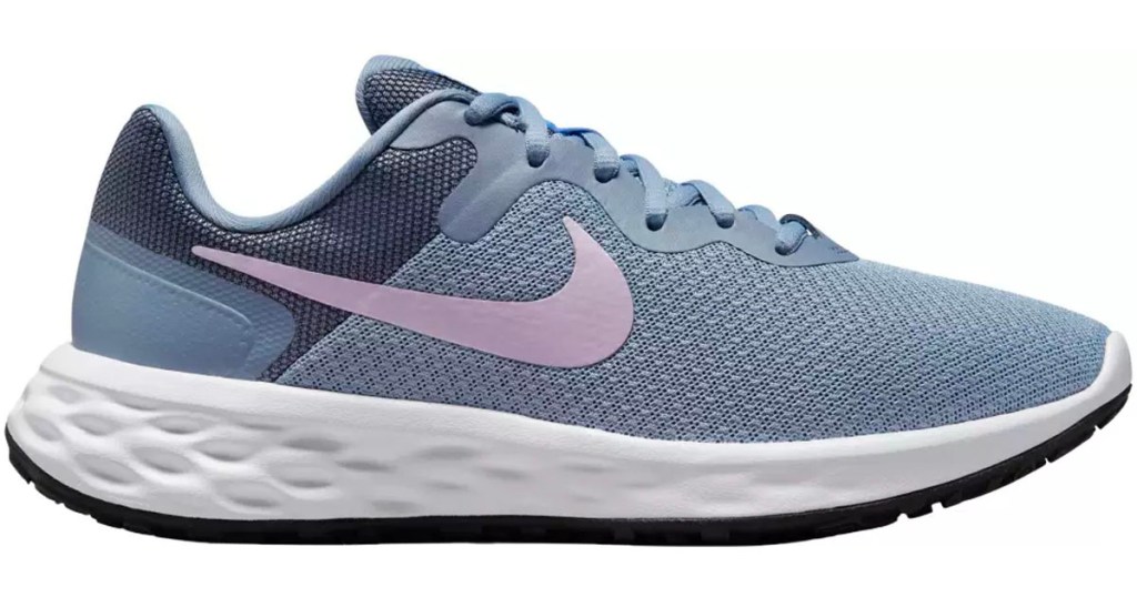 blue and purple nike revolution running shoes