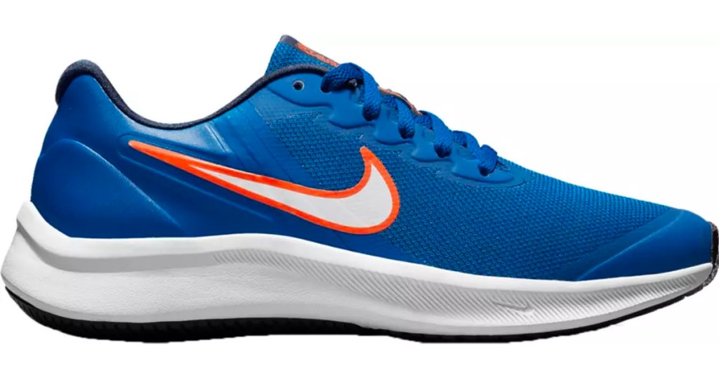blue and orange nike kids running shoes