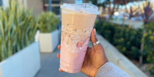 How to Order the Perfect Starbucks Valentine’s Drink (It’s Pink & Topped with Chocolate Cream!)