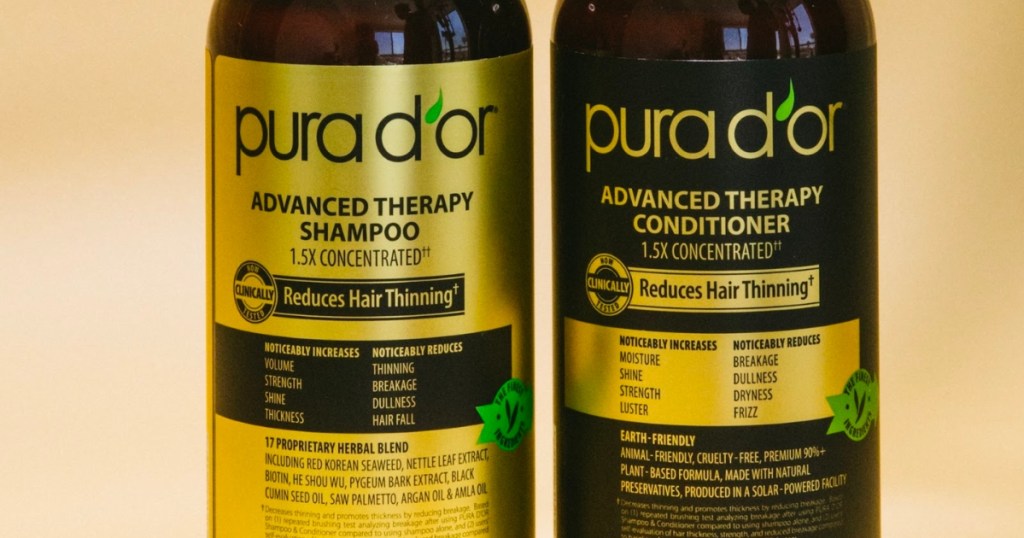 pura d'or Advanced Therapy Anti-Hair Thinning 24oz Shampoo & Conditioner Duo