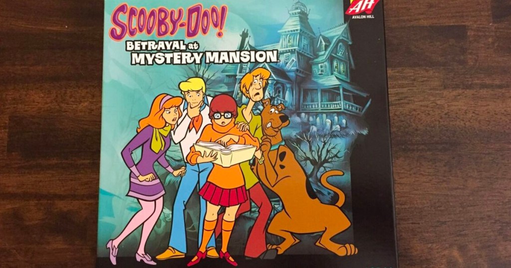 Avalon Hill Scooby Doo in Betrayal at Mystery Mansion board game on table