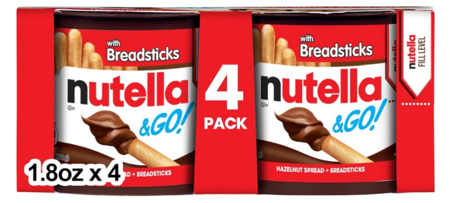 stock image of Nutella & Go Snack Packs w_ Breadsticks 4-Pack