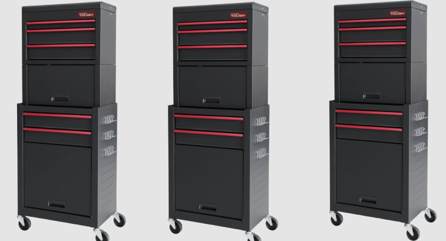 stock images of Hyper Tough 20-In 5-Drawer Rolling Tool Chest & Cabinet Combo