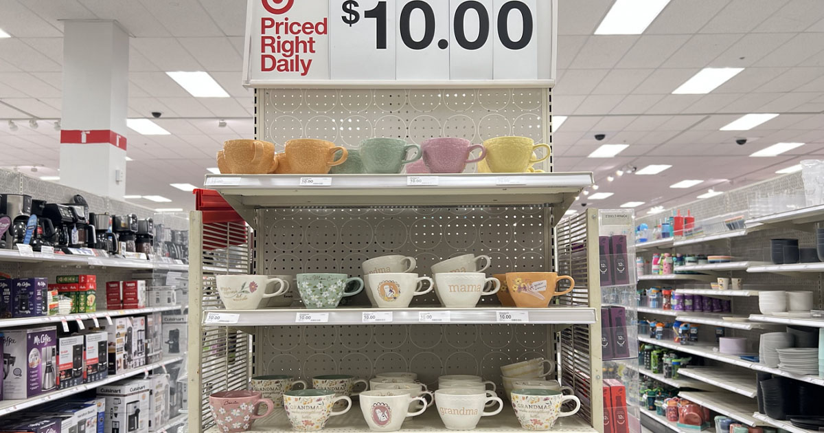 mothers day mugs on $10 shelf