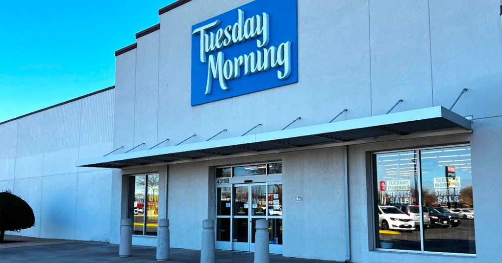 front of tuesday morning store