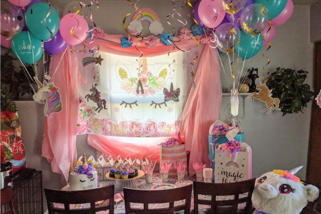 unicorn theme birthday party