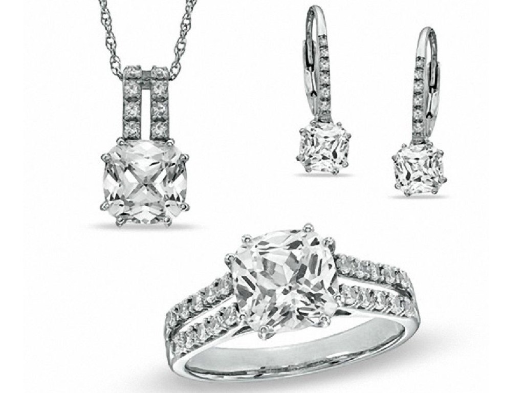 zales necklace, ring and earring set