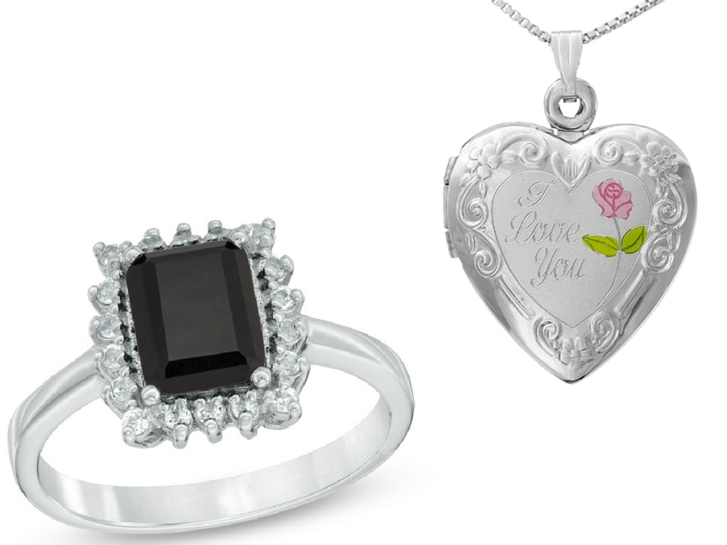 zales ring and I love you necklace