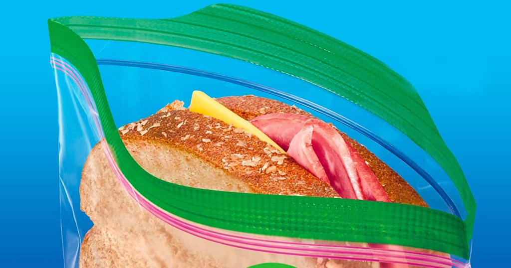 sandwich inside ziploc baggie