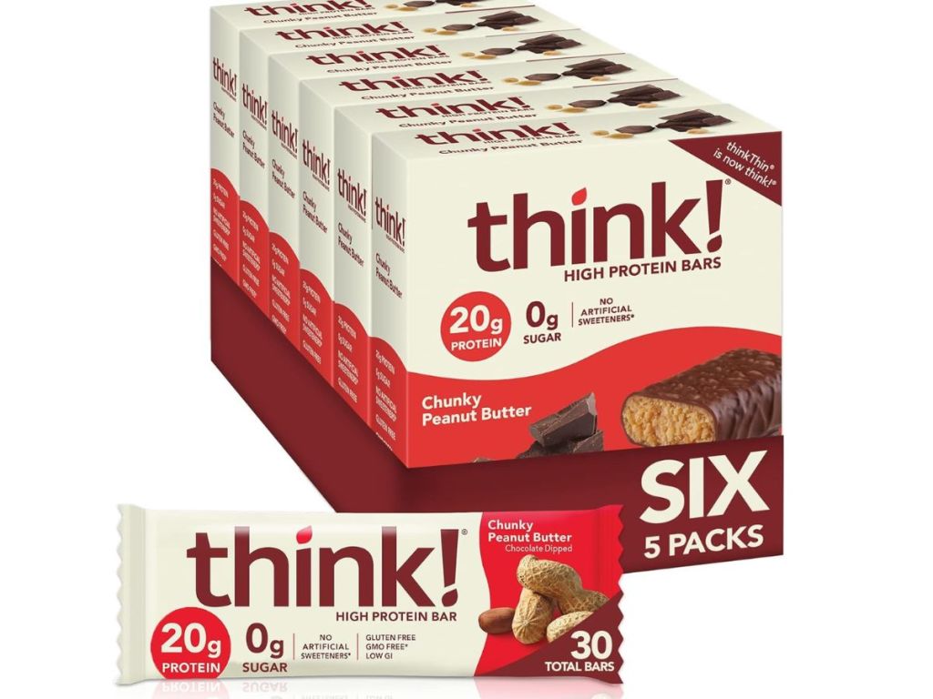 think! Protein Bars Chunky Peanut Butter 30-Count