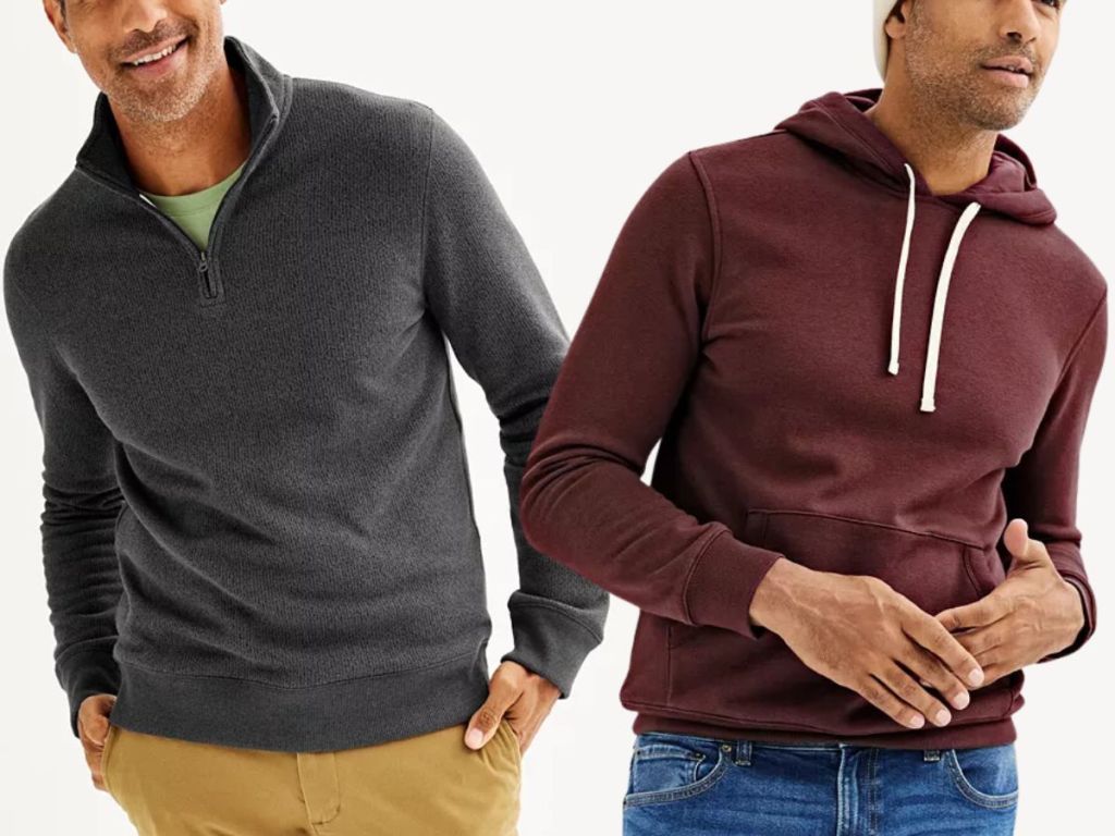 Men's Sonoma Goods For Life Fleece Quarter-Zip Pullover and Men's Sonoma Goods For Life Fleece Hoodie
