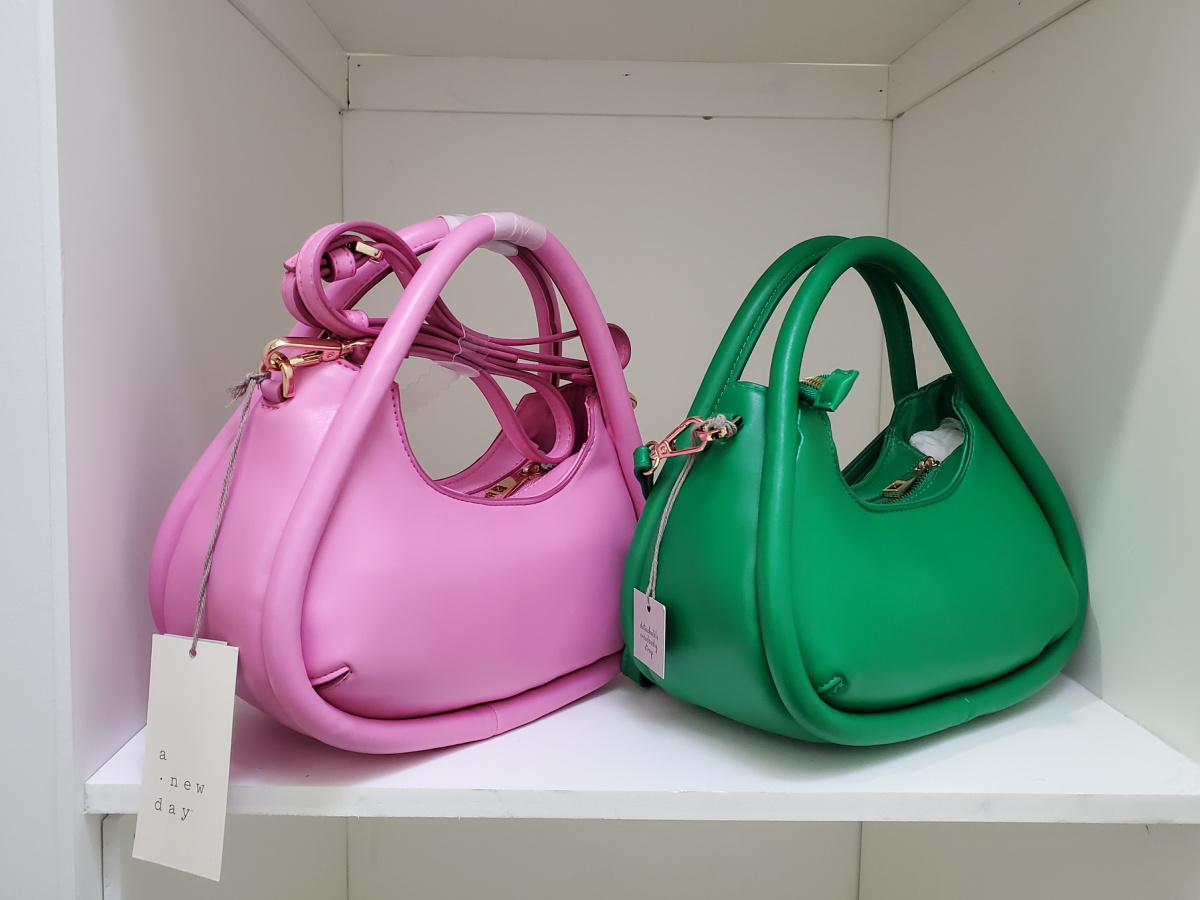 A New Day Fashion Bumper Mini Crossbody Bag in pink & green
